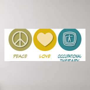 Póster Paz Amor Terapia Ocupacional