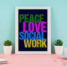 Póster Paz Amor Trabajo Social
