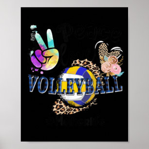 Póster Paz Amor Voleibol Madre Vida Abuela Leop