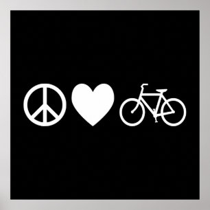 Póster Paz Amor y Bicicletas