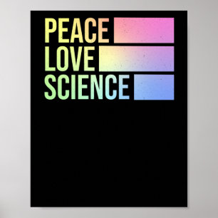 Póster ¡Paz, Amor Y Ciencia! Pegatina1
