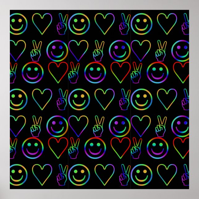 PÓSTER PAZ, AMOR Y FELICIDAD (Frente)