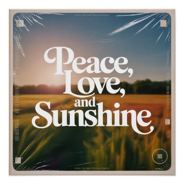 Póster Paz, Amor Y Sol (Anverso)
