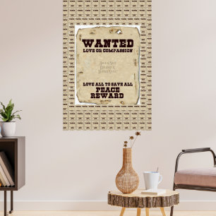 Póster Paz, amor y unidad