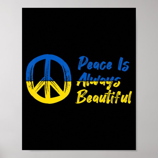Póster Paz, apoyo a Ucrania (Frente)