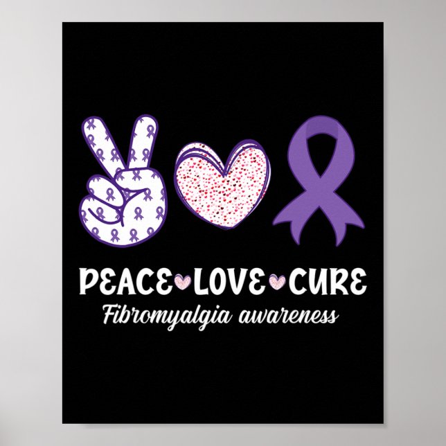 Póster Paz Cure Fibromialgia Conciencia Mes Warri (Frente)