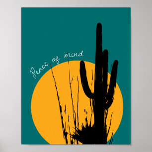 Póster "Paz de mente" en el desierto POSTER