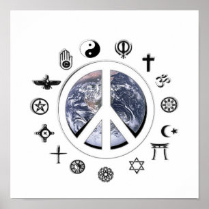 Póster Paz de mundo