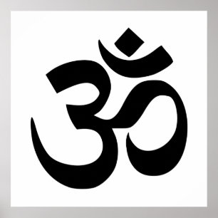 Póster Paz del ॐ del símbolo de OM Namah Shivaya Aum