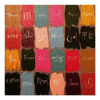 Póster Paz en 24 idiomas