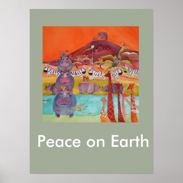 Póster Paz en el Poster de la Tierra (Frente)