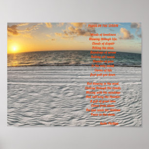 Póster Paz en el poster del poema de la tormenta