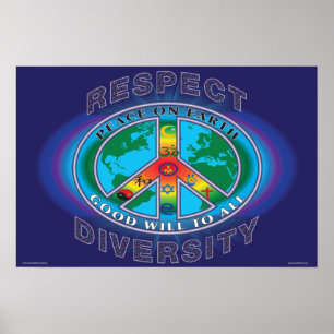 PÓSTER PAZ EN LA BUENA VOLUNTAD DE LA TIERRA PARA TODOS