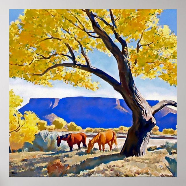 Póster "Paz en Octubre" por Maynard Dixon (Frente)