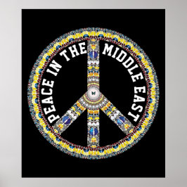 PÓSTER PAZ EN ORIENTE MEDIO - MARIPOSAS GEOMÉTRICAS