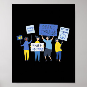 Póster Paz No Guerra Antiguerra Ucrania Rusia 