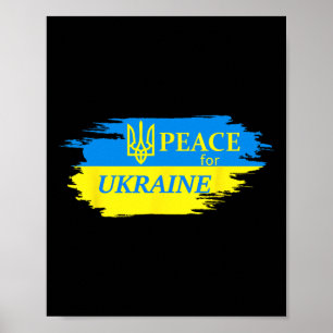 Póster Paz para Ucrania Bandera de Ucrania Logo de Ucrani