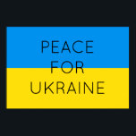 Póster Paz para Ucrania Simple Bandera Mínima Ucraniana<br><div class="desc">Muestra tu apoyo a Ucrania con este simple diseño,  di no a la guerra.</div>