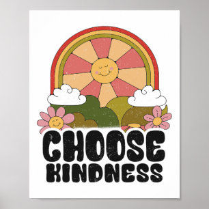 Póster Paz Solar Positiva Hippie Elige Amabilidad Día de