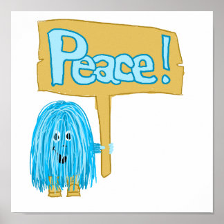 Póster Paz verde azulada