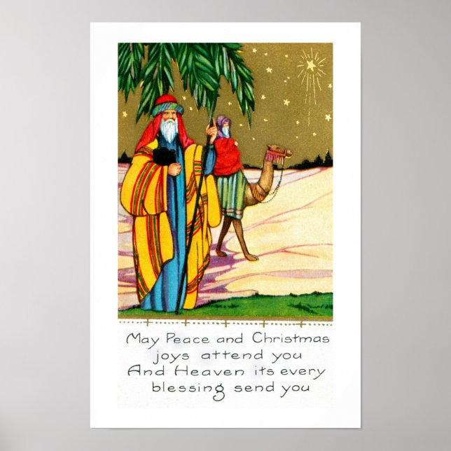 Póster Paz y alegría de Navidad (Frente)