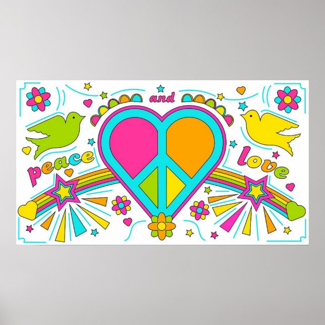 Póster Paz y amor (Frente)