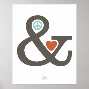 Póster Paz y amor (Ampersand Series)