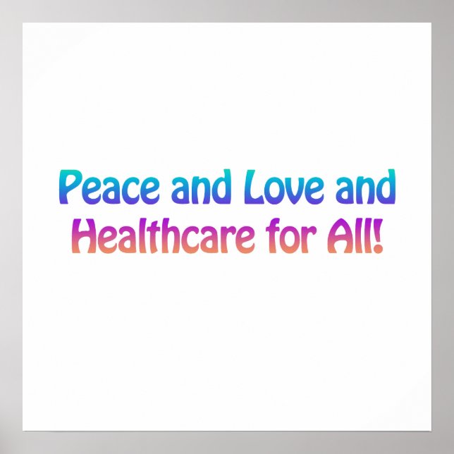 Póster Paz y amor y salud para todos (Frente)