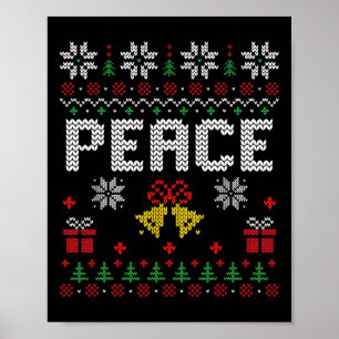 Póster Paz Yo Vengo En Paz Navidad Pareja Combinando Ug