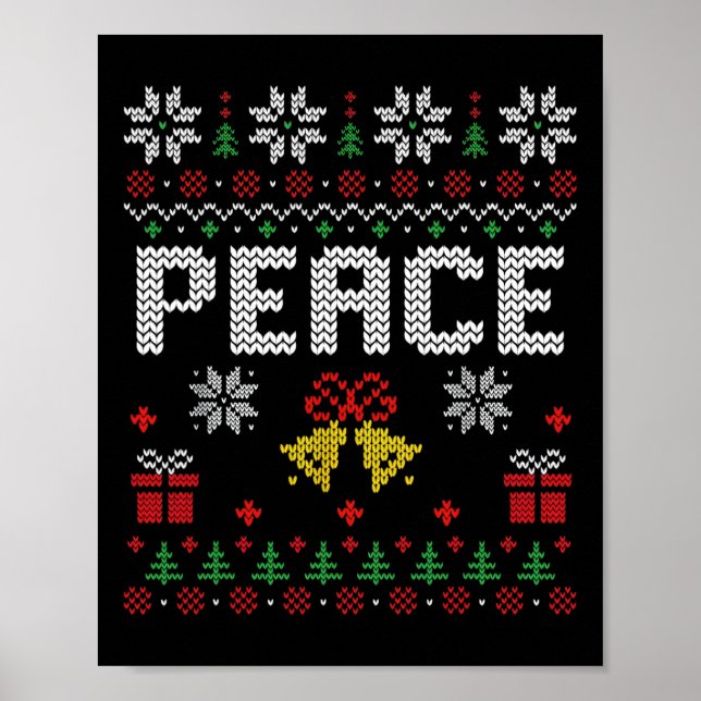 Póster Paz Yo Vengo En Paz Navidad Pareja Combinando Ug (Frente)