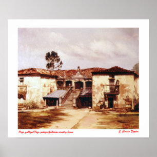 Póster Pazo gallego/Pazo galego/Galician country house
