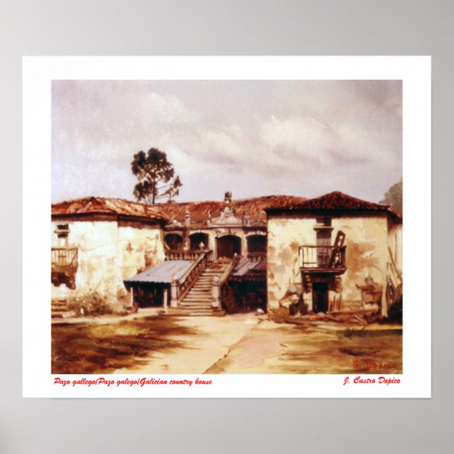 Póster Pazo gallego/Pazo galego/Galician country house (Frente)