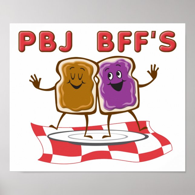 Póster PBJ BFF Funny Poster (Frente)