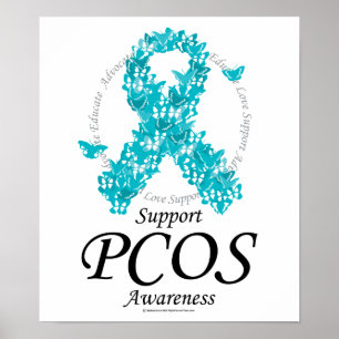 Póster PCOS Ribbon Of Butterflies