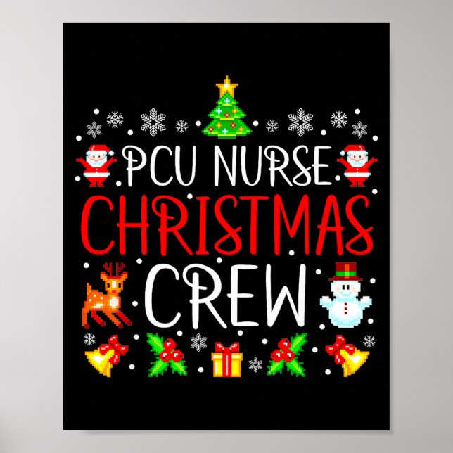 Póster Pcu Nurse Christmas Crew Matching Xmas  (Frente)