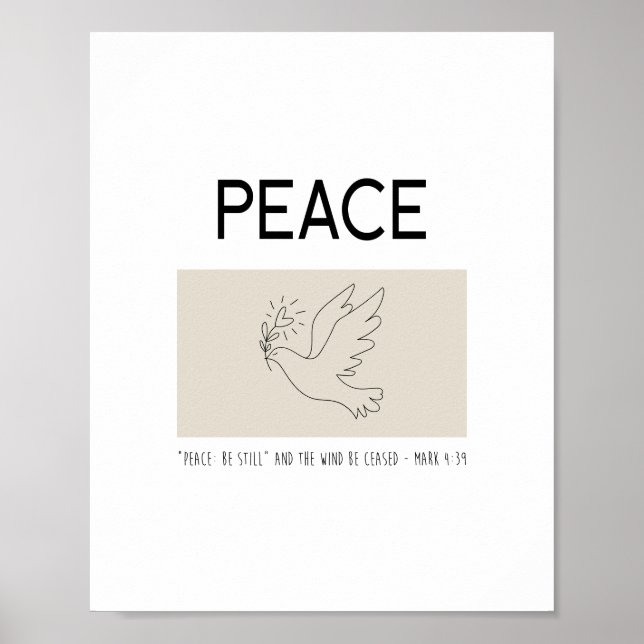 Póster Peace be still bird flying (Frente)