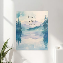 Póster Peace Be Still Scripture Wall Art – Mark 4:39