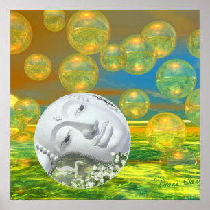 Póster Peace – Golden and Emerald Serenity