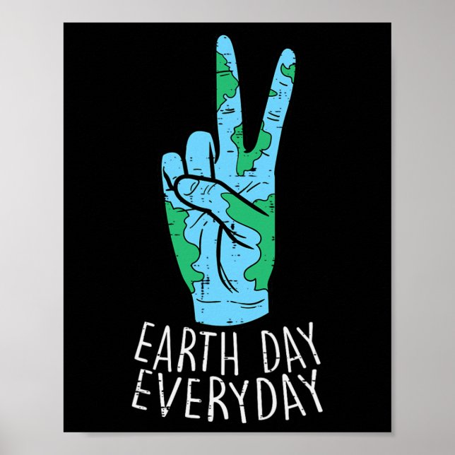 Póster Peace Hand Earth Day Everyday Environment Hombres  (Frente)