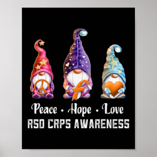 Póster Peace Hope Love Gnomes RSD CRPS Conciencia
