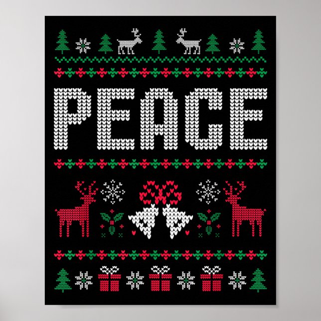 Póster Peace I Come In Peace Matching Couple Ugly Merry C (Frente)