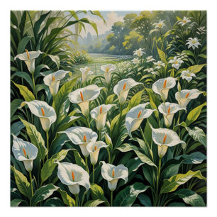 Póster peace lilies
