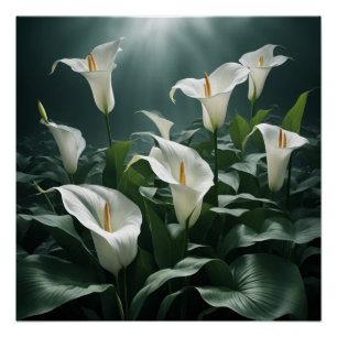 Póster peace lilies