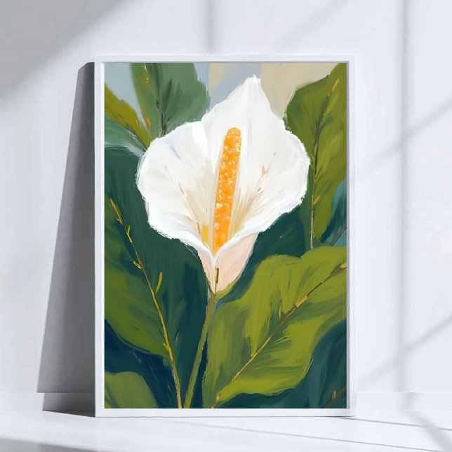 Póster Peace Lily Flower Painting Watercolor (Subido por el creador)