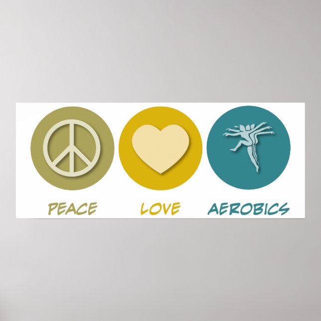 Póster Peace Love Aerobics (Frente)