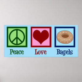 Póster Peace Love Bagels