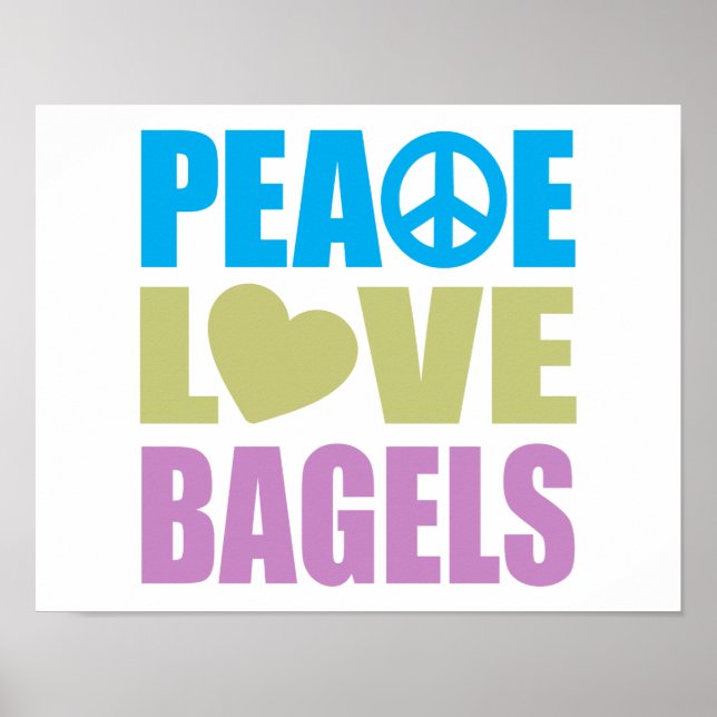 Póster Peace Love Bagels (Frente)