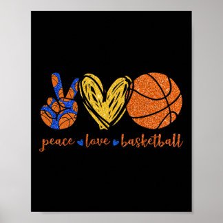 Póster Peace Love Bysketbyll Cute Bysketbyll Amantes Rega