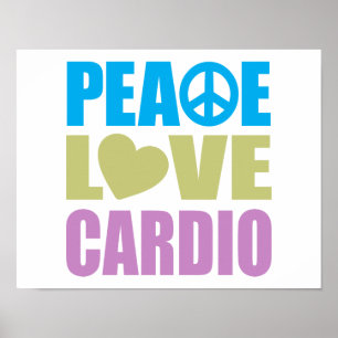 Póster Peace Love Cardio