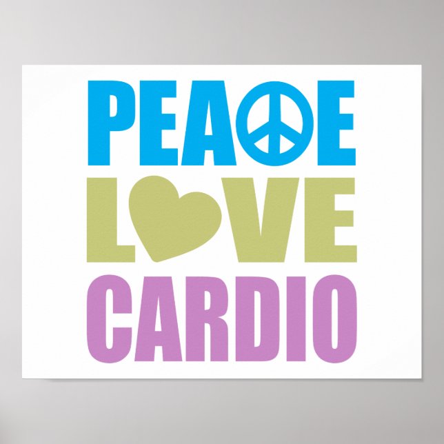 Póster Peace Love Cardio (Frente)